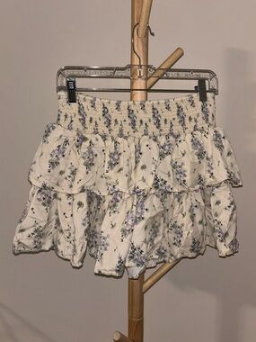 Aerie Floral Tiered Ruffle Mini Skirt